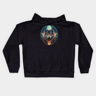 wolf abstract Kids Hoodie